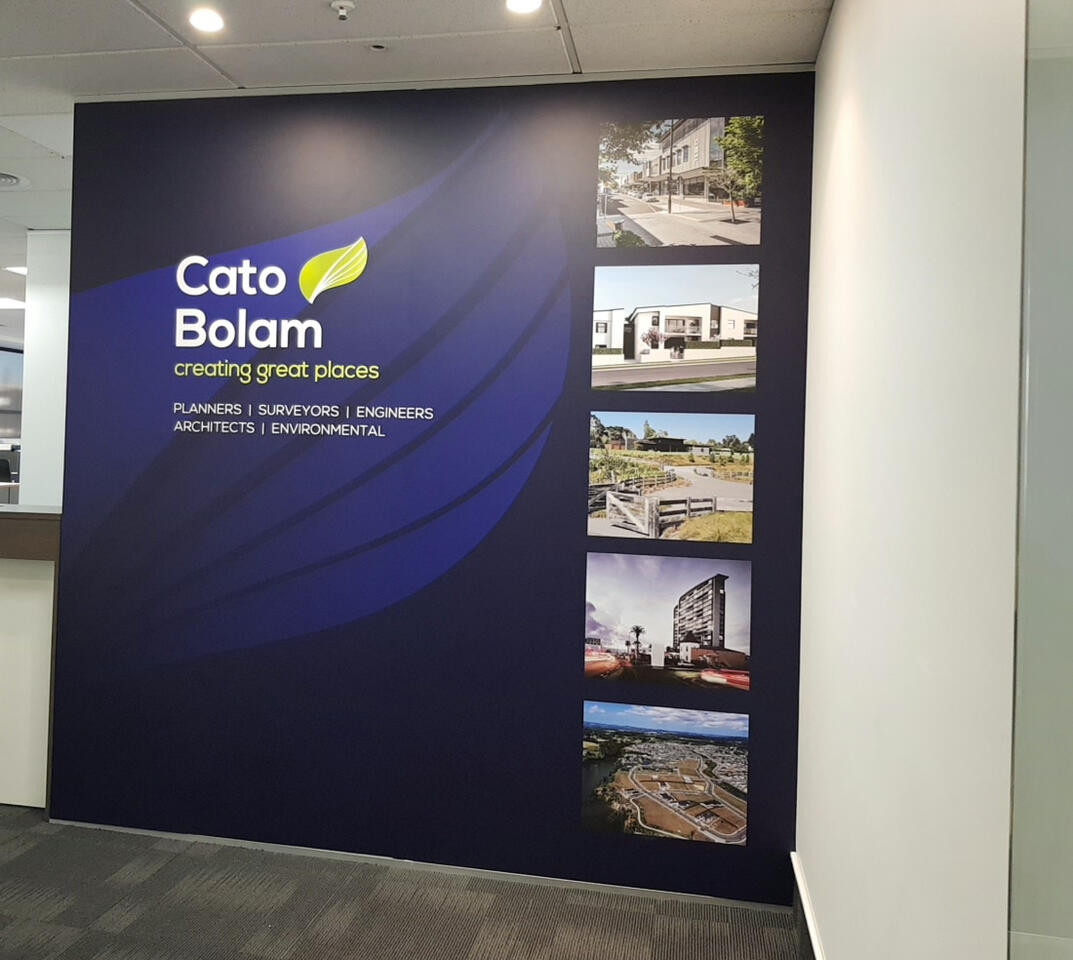 Reception Sign removal and installation Wiri Auckland including Window frosting, logos, and display boards