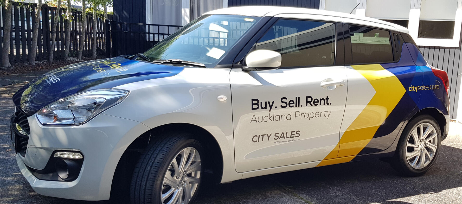 Car half wrap signs installed onsite in Ponsonby Auckland